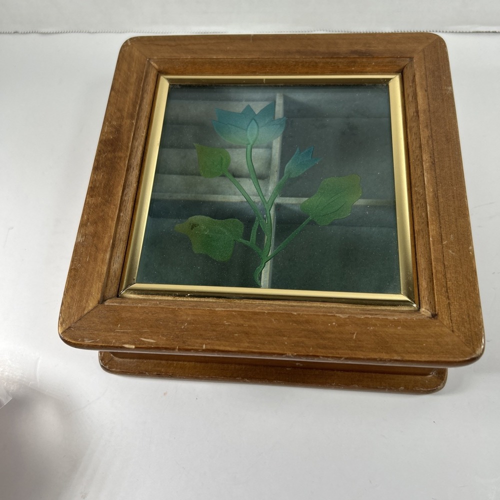 vintage‎ wooden dresser jewelry box Farrington